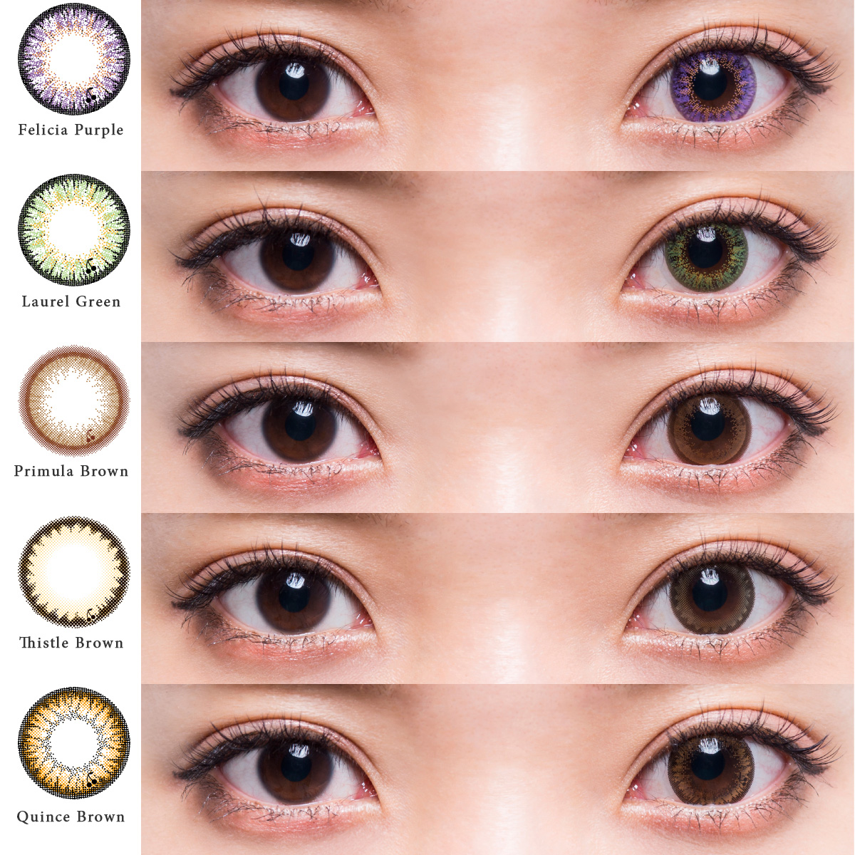 Цветные контактные линзы с диоптриями для карих глаз